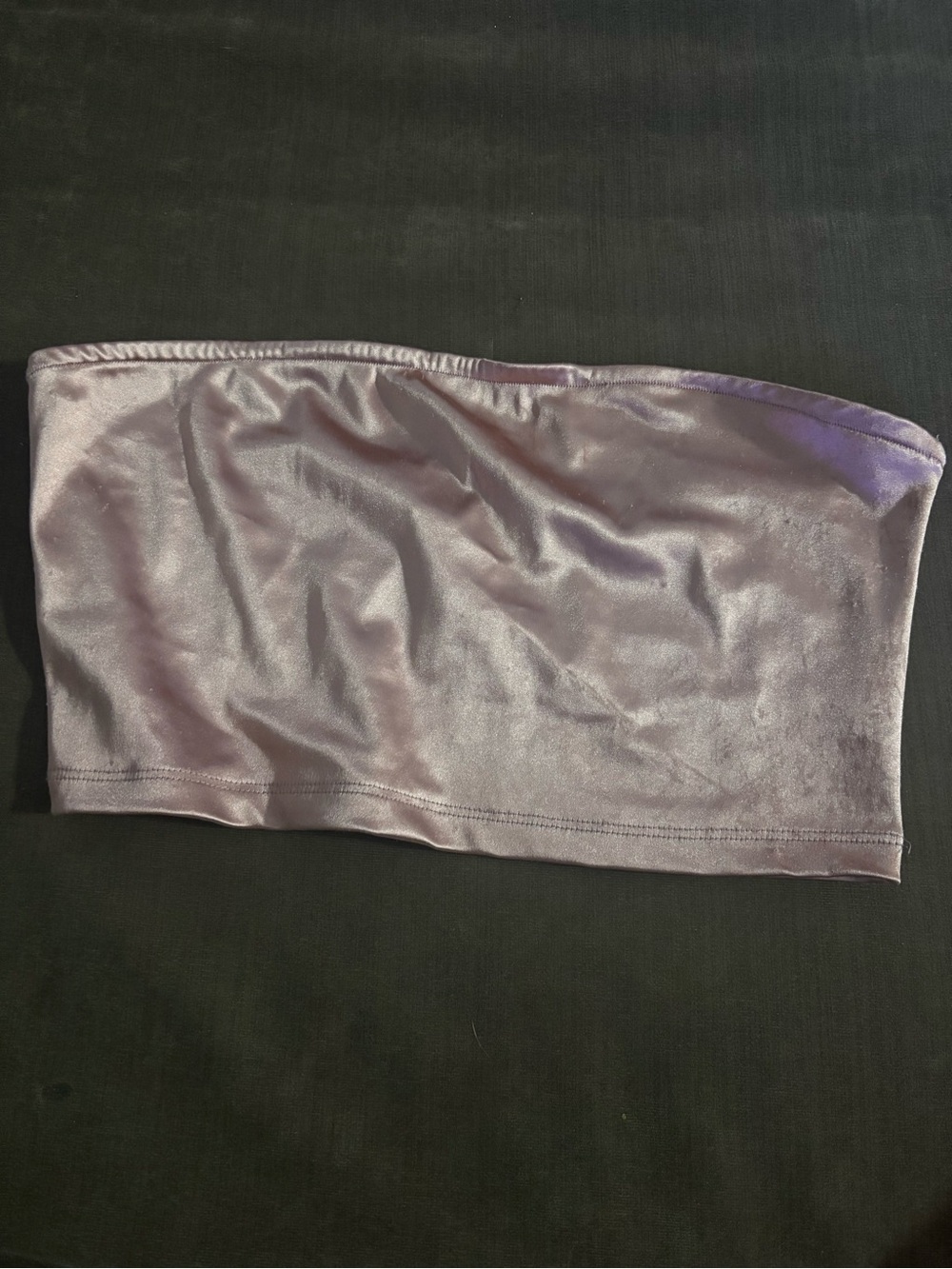 H&M Lavender Satin Strapless Crop Top